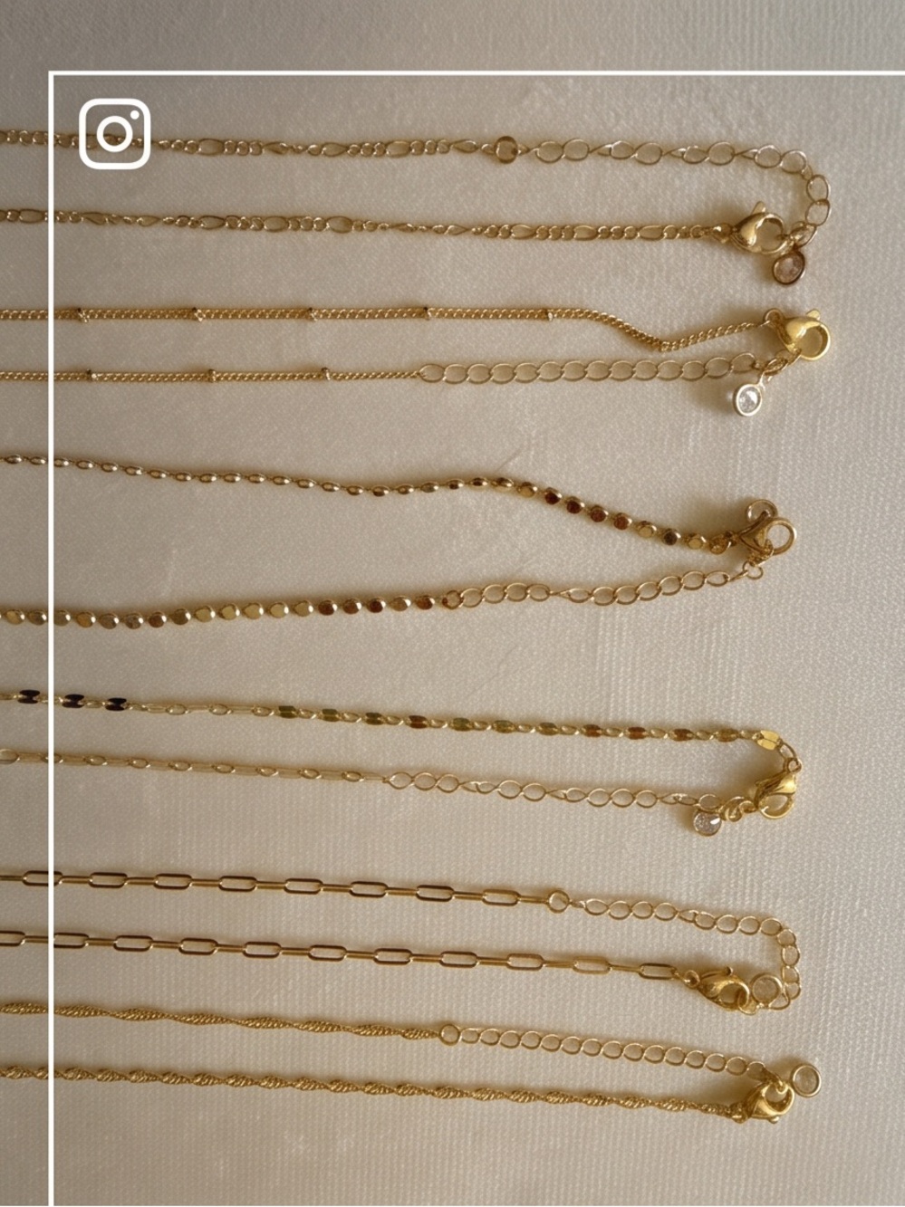 Gold Plated Chain Anklets (6) – 10 Inch